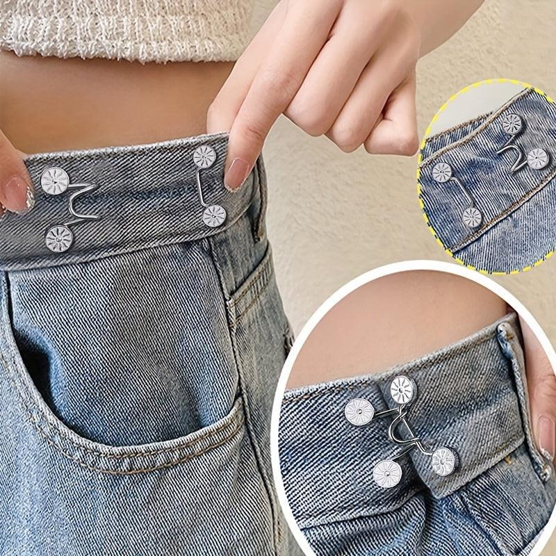 [Adjustable Buckle Belt] Light Blue Denim Adjustable No-Hole Waist Buckle Belt | Floral Decorative Removable Jean Fixer for Women, Casual Street Style, Perfect for Weekend or Daily Wear, Jean Belt Replacement - Buy online at  Vibe In Cart.