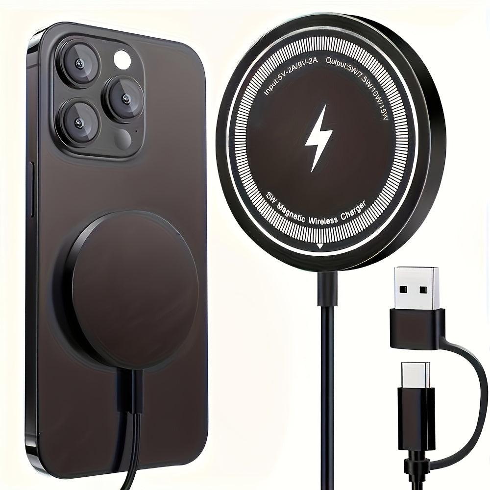 1pc Fast charging Fast-Charging Magnetic Wireless Charger 15W Pad for iPhone 16/15/14/13/12/11, Pro Max/Mini5W Samsung S24/S23/S23/S23 Ultra/S22/S22+/S22 U & for Airpods - Dual Input USB-C/A, Compatible, with Intelligent Over - Buy online at  Vibe In Cart.