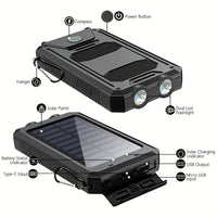 Solar Charger-40000mAh Solar Charger Power Bank -Portable Solar Phone Battery Panel Charger, QC3.0 Dual USB Port Battery Pack Charger Portable For All Cell Phones & Electronic Devices- Long Lasting, Travel Camping, LED Flashl - Buy online at  Vibe In Cart.