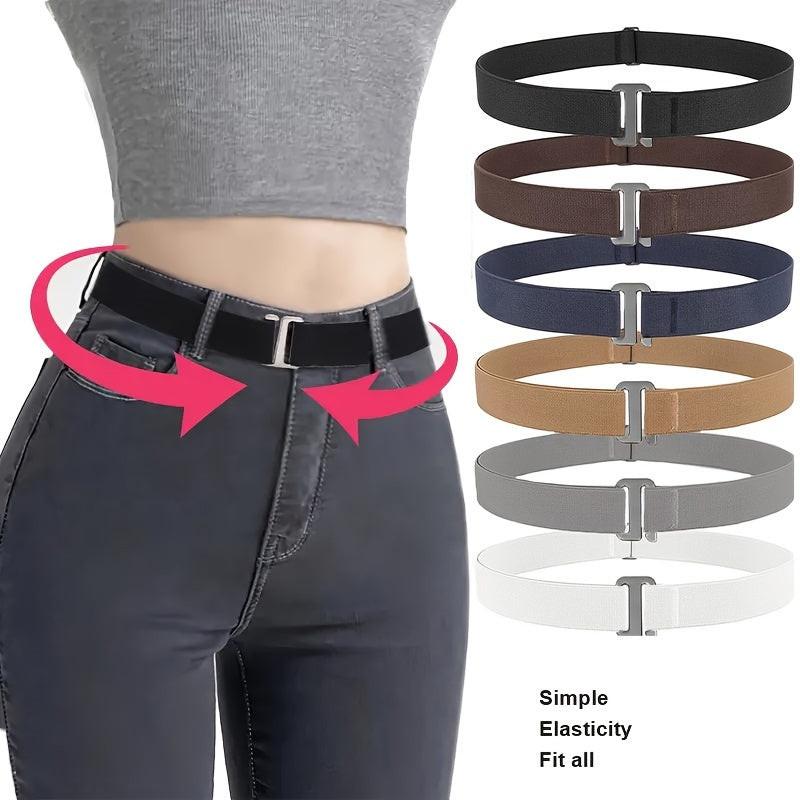 Minimalist No Buckle Belt Monochrome Elastic Waistband Sweet Style Jeans Pants Belts for Women - Buy online at  Vibe In Cart.