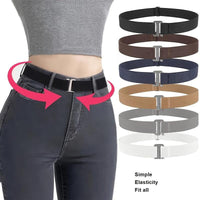 Minimalist No Buckle Belt Monochrome Elastic Waistband Sweet Style Jeans Pants Belts for Women - Buy online at  Vibe In Cart.