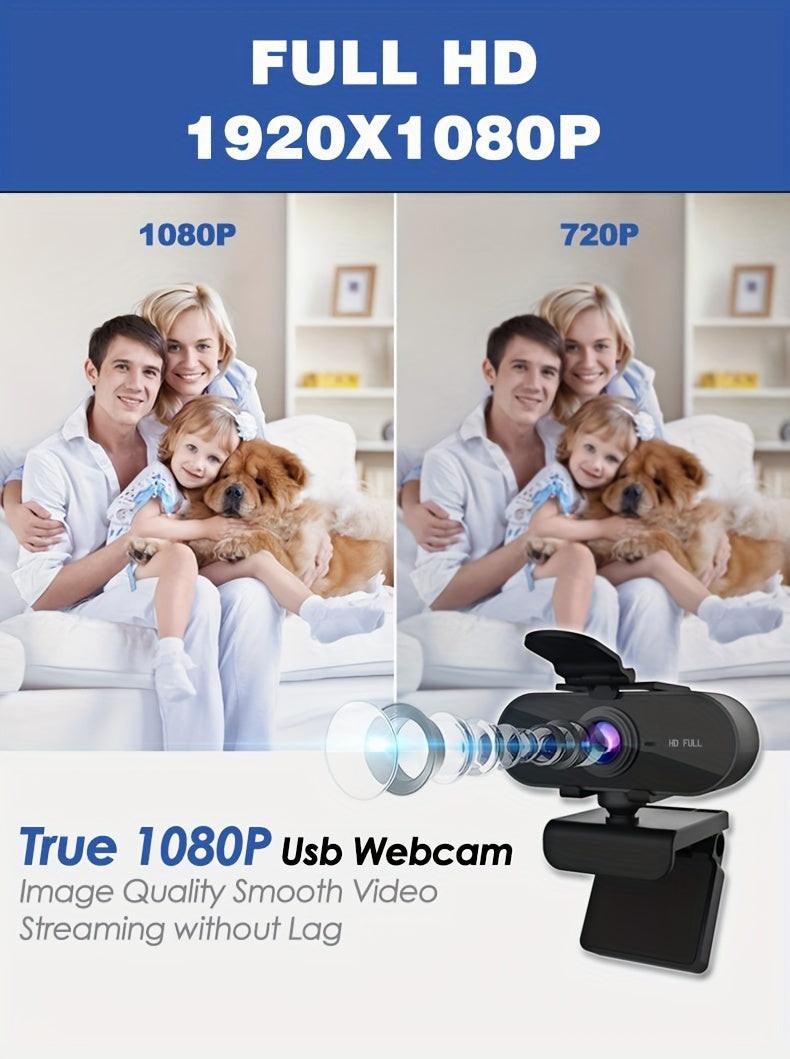 1080P Full HD Webcam with Built-In Microphone, Plug And Play, Privacy Cover, Stand, Suitable for Meetings, Game Streaming, Voice Calls, Online Classes, And Home Office Use, High-Definition Video, Easy Installation, Computer C - Buy online at  Vibe In Cart.