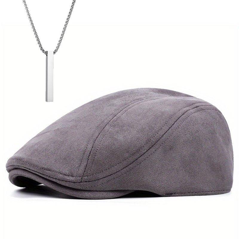 2-Pcs Set: One Hat and One Necklace, Men's Antler Beanie, New Youth Newsboy Cap, Windproof Warm Winter Hat, Christmas Party Accessory - Buy online at  Vibe In Cart.