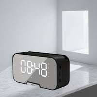 Portable Mini Wireless/FM Radio Speaker with Wireless Microphone, -Mode Mirror/Alarm Clock, Stereo Sound, & Loudspeaker Suitable for, Travel, Parties, Gifts - Buy online at  Vibe In Cart.