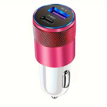 USB Car Charger PD Fast Charging Car Phone Charger with LED Ambient Light Compatible with for iphone, Android, Xiaomi, etc - Buy online at  Vibe In Cart.