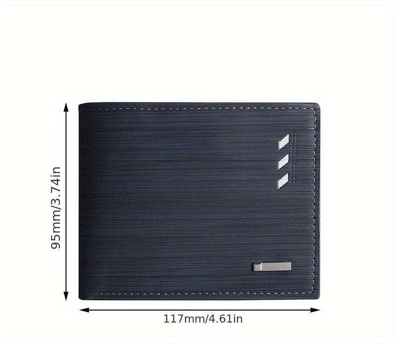 Men's Casual PU Leather Wallet With Card Slots, Zipper Coin Purse, Money Clip Christmas Gift - Buy online at  Vibe In Cart.