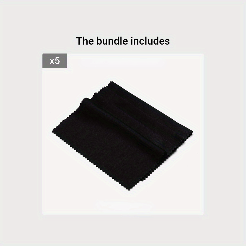 White and Black Microfiber Cleaning Cloth, 5.51 x 5.51 Inches for Electronics