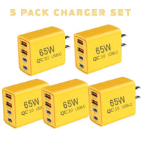 3pcs/5pcs 65W Fast Charger Set for Xiaomi, for Huawei Dual QC3.0 & PD Ports - USB-C Power Delivery, 110V/220V, 50-80W Output, Compact Design for Smartphones & Tablets, Tablet Charging Solution, Modern Charging Tech, Highquali - Buy online at  Vibe In Cart.