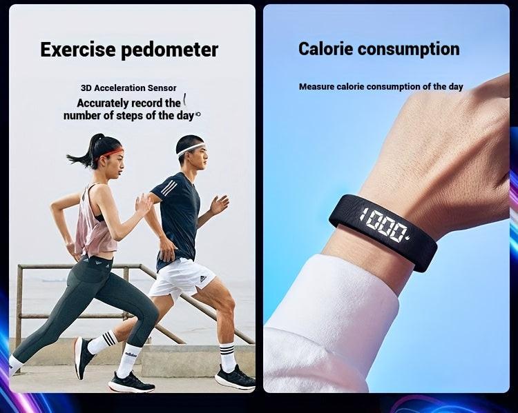 2025 New Multifunctional Simple Fashion Unisex Electronic Watch with Alarm Clock, Pedometer, Timer, Luminous, Senseless Wear Fashion Sports Multifunctional Wristwatch Holiday Gift, Suitable for Any Scene - Send a Hand Rope A - Buy online at  Vibe In Cart.