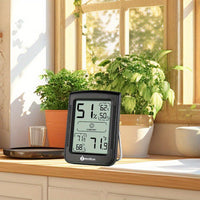 Digital Hygrometer Thermometer with Alarm - Indoor Temperature & Humidity Monitor, - Display, Compact for home,, Office, Greenhouse, Baby Room - Thermometer Hygrometer with Alert System - Buy online at  Vibe In Cart.