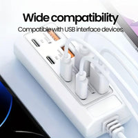 8-Port USB Hub 25W Fast Charging Multi-Interface, 4 USB+4PD Ports, Wide Compatibility for 5V USB Devices, Suitable for Computers, Laptops, Tablets, etc., USB Charging Hub, Laptop Charging Accessory, Compact Charging Station, - Buy online at  Vibe In Cart.