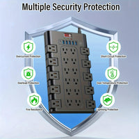 28-in-1 Surge Protector Power Strip with 22 Spacious AC Outlets(1875W/15A), 5/4 USB-A, 1/2 Type-C Ports, Control Switch, Overload Protection, Flat Plug Wall Mount, Space-Saving Extension Cord, Desk USB Charging Station for Ho - Buy online at  Vibe In Cart.