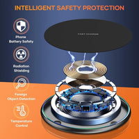 15W Wireless Fast Charger, Wireless Charging Station, Wireless Charging Pad, Induction Charger, Comes with aperture effect, for iPhone 12 13 14 15 16 Series, Compact and convenient to carry, Holiday Gifts, Black & White, Trav - Buy online at  Vibe In Cart.