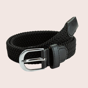 Children's Black Elastic Woven Belt Metal Buckle Belt - Buy online at  Vibe In Cart.