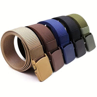 Allergy-Friendly Belts for Men & Women - Versatile Sports & Casual Wear Belts with Metal Buckles, Olive Green, Navy Blue, Black, and More Colors Available, Outdoor Cloth Belts | Adjustable Buckle Belt | Durable Material, Belt - Buy online at  Vibe In Cart.