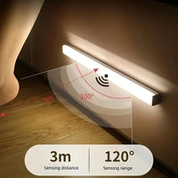 [Motion Sensor LED Light] 1pc White & Warm White Motion Sensor LED Light - Magnetic USB Rechargeable, 3.94"-19.69" Range, Battery/USB Powered, No Drill Required for RV, Kitchen, Wardrobe, Bedroom, Under Cabinet & Night Light - Buy online at  Vibe In Cart.
