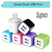 [Fast Charging Plug Box] 1pc USB Wall Charger, Charger Adapter, 2.1A/10W Dual Port Fast Charging Plug Box, Suitable for iPhone 15 14 13 12 11 Pro Max 10 SE X 8 7 Plus Samsung Power Block Fast Charging Box - Buy online at  Vibe In Cart.
