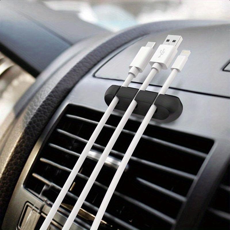 3pcs Self-Adhesive Cable Holder Clips - Black Plastic Cord Organizer for Desktop, USB Charging Cables, Power Cords, and More - Perfect for Home or Office Use, Cord Holder - Buy online at  Vibe In Cart.