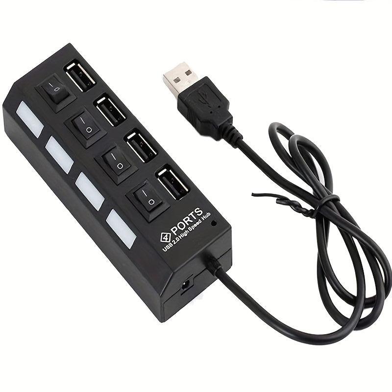 1 4-port/7-port USB Connector | Computer Mouse Keyboard Memory Card Standalone Switch Universal Hub Compatible with Laptops, USB Power Mode 5V, USB2.0 Interface - Buy online at  Vibe In Cart.