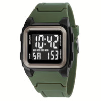 Stylish Square Large Screen Sports Electronic Watch, Night Light Wrist Watch, Suitable For Boys And Girls, Birthday Gift - Buy online at  Vibe In Cart.