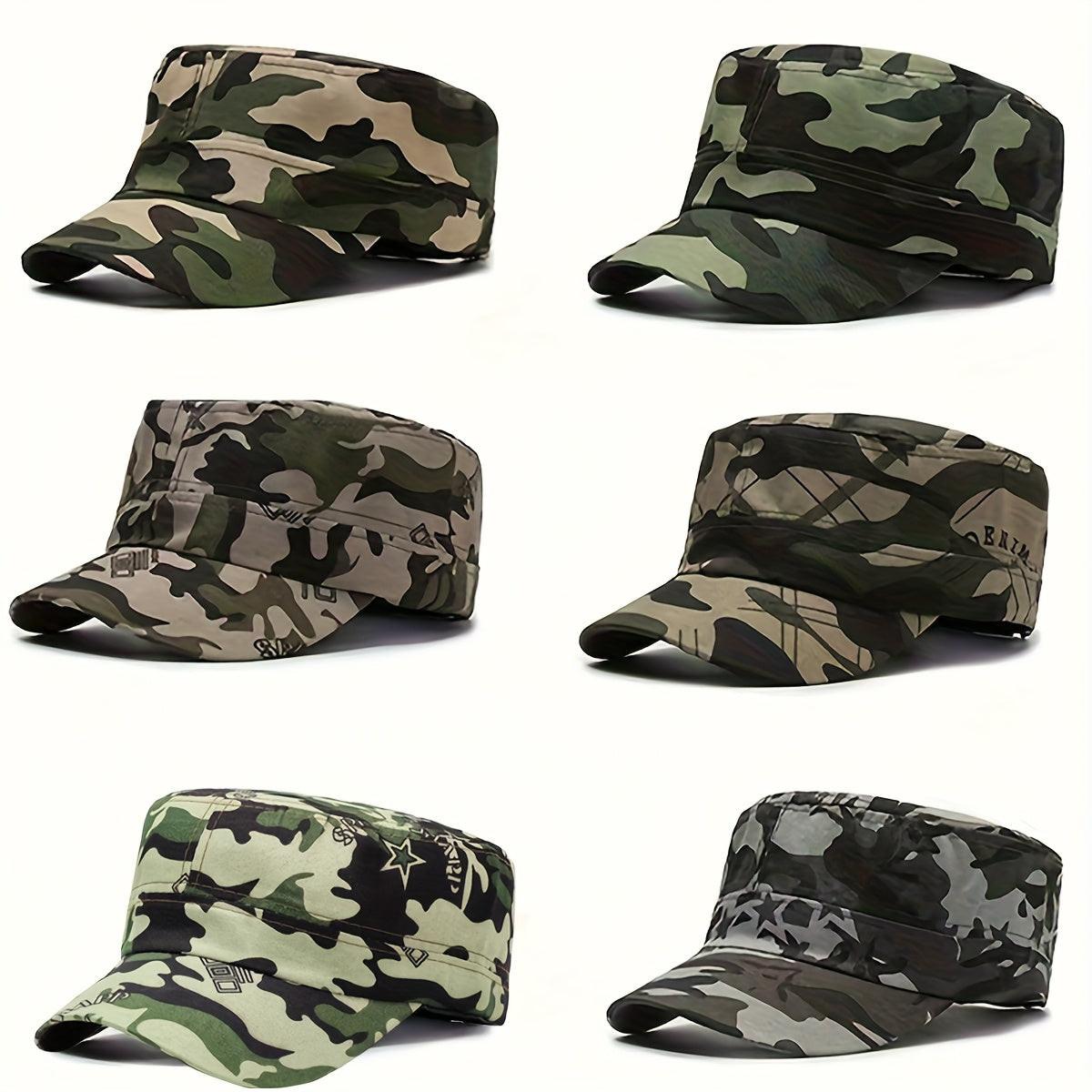 [Lightweight Hat] Lightweight Camouflage Baseball Cap - Sun Protection Flat Top Hat, 100% Polyester, Machine Washable, Ideal for Outdoor Sports & Tactical Use - Buy online at  Vibe In Cart.