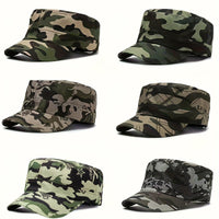 [Lightweight Hat] Lightweight Camouflage Baseball Cap - Sun Protection Flat Top Hat, 100% Polyester, Machine Washable, Ideal for Outdoor Sports & Tactical Use - Buy online at  Vibe In Cart.