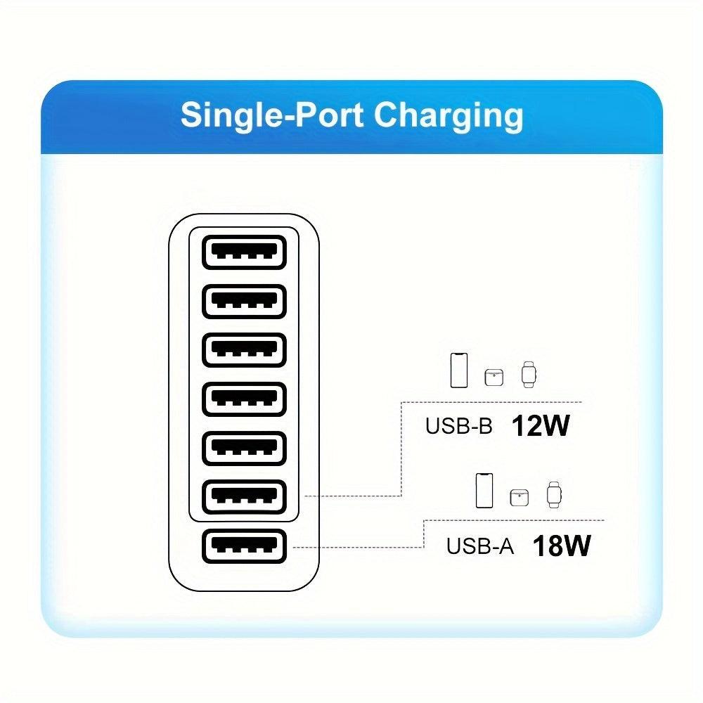 6-Port USB 30W QC3.0 Fast Charging Adapter for Mobile Phones, US Plug Quick Charge Adapter, Portable Travel Wall Charger - Buy online at  Vibe In Cart.