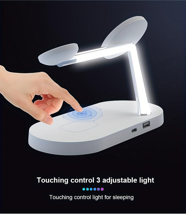 Magnetic 5in 1 Wireless Charger Stand 3 devices at the same time, 15W Qi Fast Charging Dock Station Holder 3 adjustable Light Compatible with iPhone17/16/15/14/13/12 Pro Max Mini, iWatch SE/6/5/4/3/2, AirPods 3/2/Pro iPhone 1 - Buy online at  Vibe In Cart.