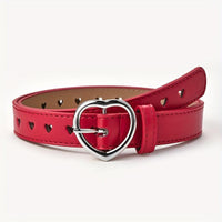 A Single Pack of PU Women'S Heart-Shaped Buckle, Simple And Stylish, Korean Version Ins Women'S Belt with Heart-Shaped Hollow Decoration for Dresses And Jeans. - Buy online at  Vibe In Cart.
