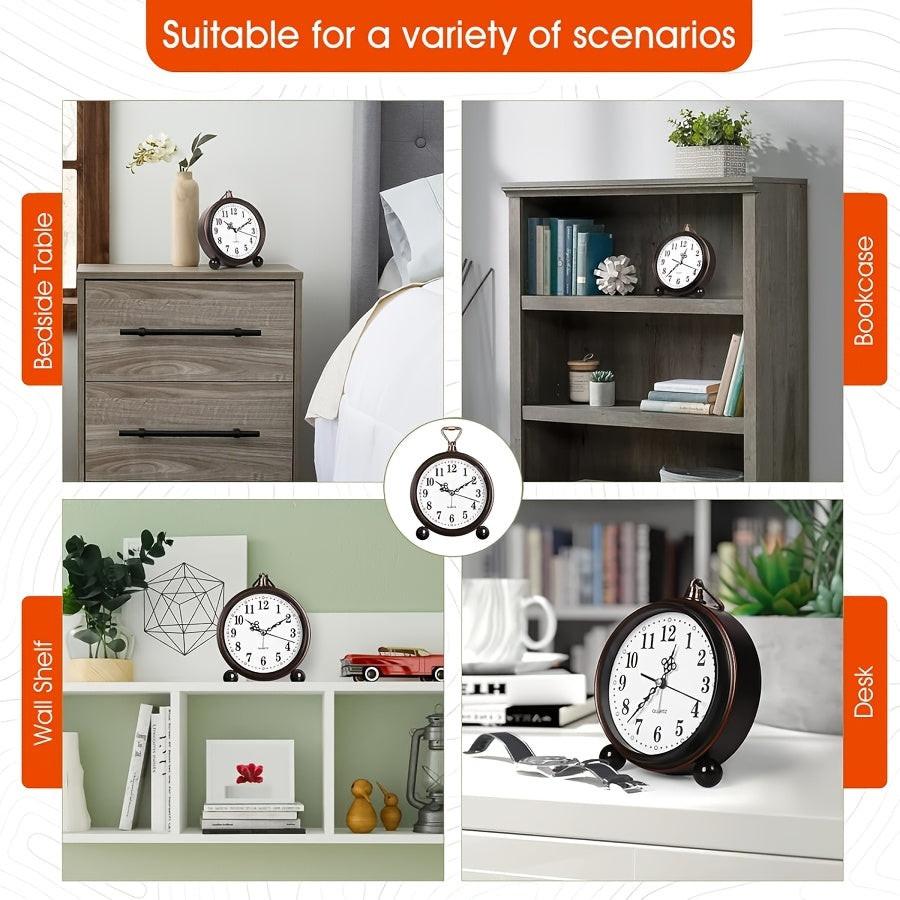 1pc 5-inch Clear Digital Alarm Clock | Retro and Simple Design, Silent Timekeeping, Wall-Mounted with Top Hook, AA Battery Powered, Ideal for Bedside, Students, Elderly, Living Room, Bedroom, Bedside Table, Home Decoration, B - Buy online at  Vibe In Cart.