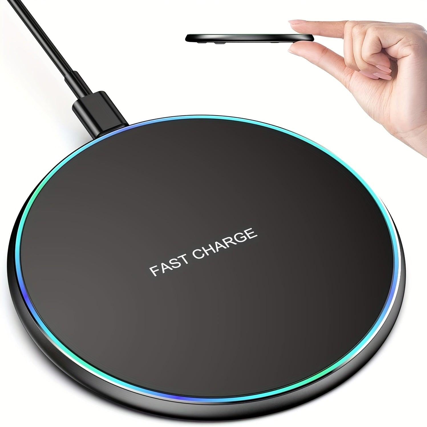 15W Wireless Fast Charger, Wireless Charging Station, Wireless Charging Pad, Induction Charger, Comes with aperture effect, for iPhone 12 13 14 15 16 Series, Compact and convenient to carry, Holiday Gifts, Black & White, Trav - Buy online at  Vibe In Cart.