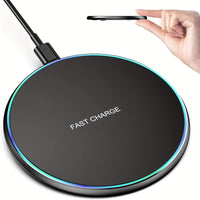 15W Wireless Fast Charger, Wireless Charging Station, Wireless Charging Pad, Induction Charger, Comes with aperture effect, for iPhone 12 13 14 15 16 Series, Compact and convenient to carry, Holiday Gifts, Black & White, Trav - Buy online at  Vibe In Cart.