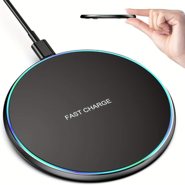 15W Wireless Fast Charger, Wireless Charging Station, Wireless Charging Pad, Induction Charger, Comes with aperture effect, for iPhone 12 13 14 15 16 Series, Compact and convenient to carry, Holiday Gifts, Black & White, Trav - Buy online at  Vibe In Cart.