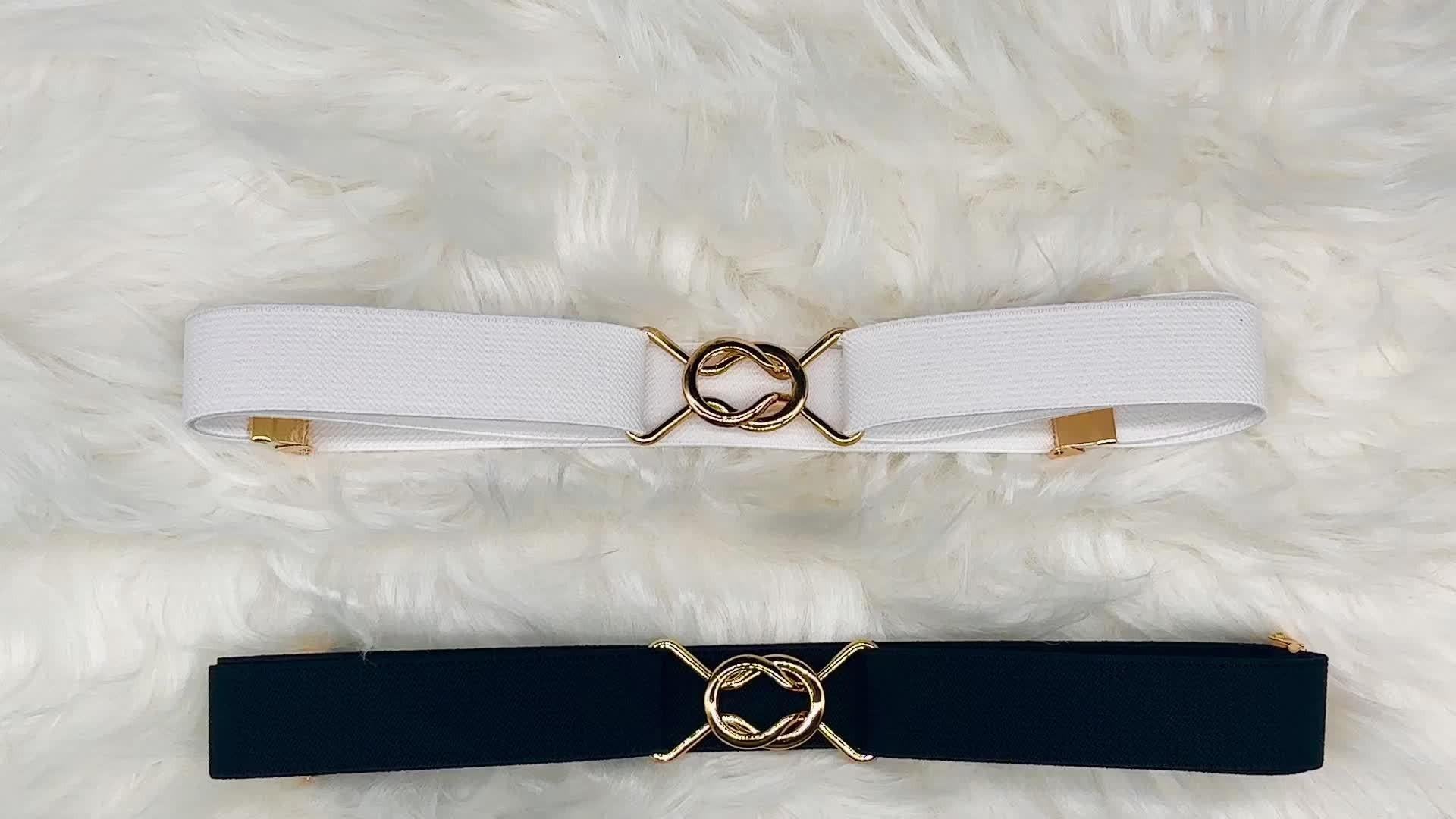 [Elastic Waist Belt] Women's 8-Shaped Elastic Belt, Stylish Black Elastic Waist Belt for Ladies, Adjustable Elastic Buckle for The Waist, Suitable for Jeans And Dresses, a Great Gift Option - Buy online at  Vibe In Cart.