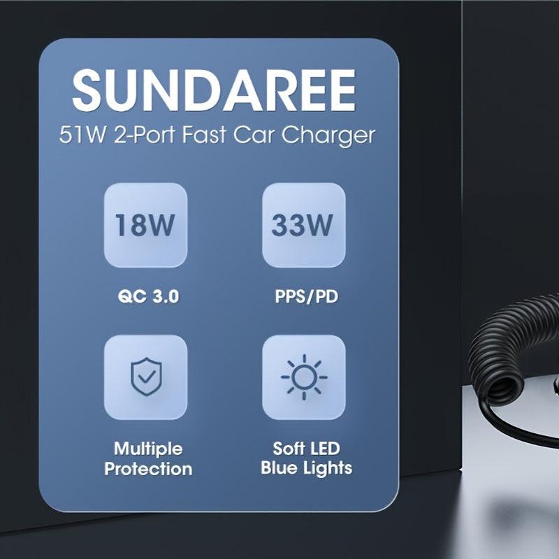 USB C 51W Super Fast Car Charger - Buy online at  Vibe In Cart.