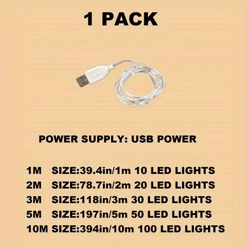 1pc LED Mini Lights, for Wedding Dormitory, Bedroom, Party, Holiday, Hanging Tapestry, Christmas, New Year, Halloween, Wedding Decoration String Lights, Birthday Decoration String Lights - Buy online at  Vibe In Cart.
