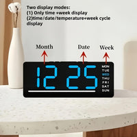 [Dual Alarm Clock] 1PCS Fashionable Large Digital Dual Alarm Clock with Mirror, Weekday Display, Snooze Function, Minimalist Design, USB-Powered Desk Clock for Living Room, Bedroom, Study, Office, Home Decor Art Piece - Buy online at  Vibe In Cart.