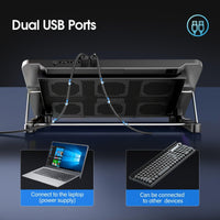 Cooling Pad for Laptops, Featuring 6 Silent LED Fans, Designed for 15.6 to 17-Inch Laptops. This Portable, Ultra-Slim Cooling Stand Is USB Powered And Includes a Switch to Control Fan Speed. - Buy online at  Vibe In Cart.