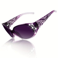 LVIOE Outlets Polarized Fashion Glasses for Women, Rhinestone Wrap Around Fashion Glasses with Protection Lens LS008 - Buy online at  Vibe In Cart.