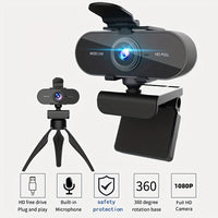 1080P Full HD Webcam with Built-In Microphone, Plug And Play, Privacy Cover, Stand, Suitable for Meetings, Game Streaming, Voice Calls, Online Classes, And Home Office Use, High-Definition Video, Easy Installation, Computer C - Buy online at  Vibe In Cart.