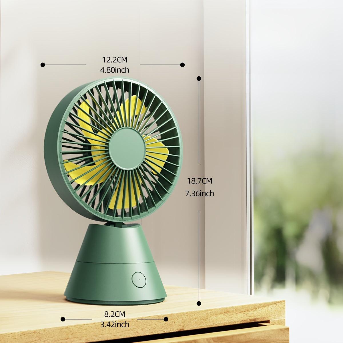 A Desktop Fan That Can Swing Automatically, Portable Fan, 1800mAh/USB Rechargeable Battery, Suitable for Home, Office, Dormitory, Outdoor And Travel Lightweight Portable Cooling Birthday/summer, Office Cooling, Desk Fan, Slee - Buy online at  Vibe In Cart.
