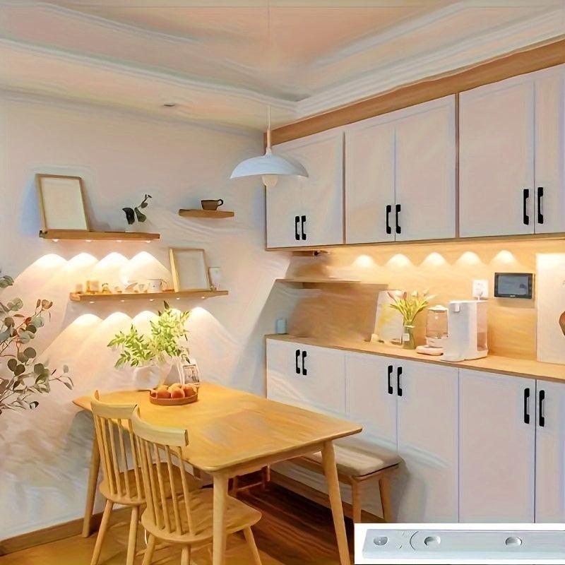 [LED Sensor Strip Light] Modern LED Human Body Sensor Strip Light, Wireless Rechargeable Magnetic Tape, Suitable for Shoe Cabinets, Display Cabinets, Wardrobes, Cabinets, No Wiring Needed - Buy online at  Vibe In Cart.