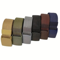 Allergy-Friendly Belts for Men & Women - Versatile Sports & Casual Wear Belts with Metal Buckles, Olive Green, Navy Blue, Black, and More Colors Available, Outdoor Cloth Belts | Adjustable Buckle Belt | Durable Material, Belt - Buy online at  Vibe In Cart.