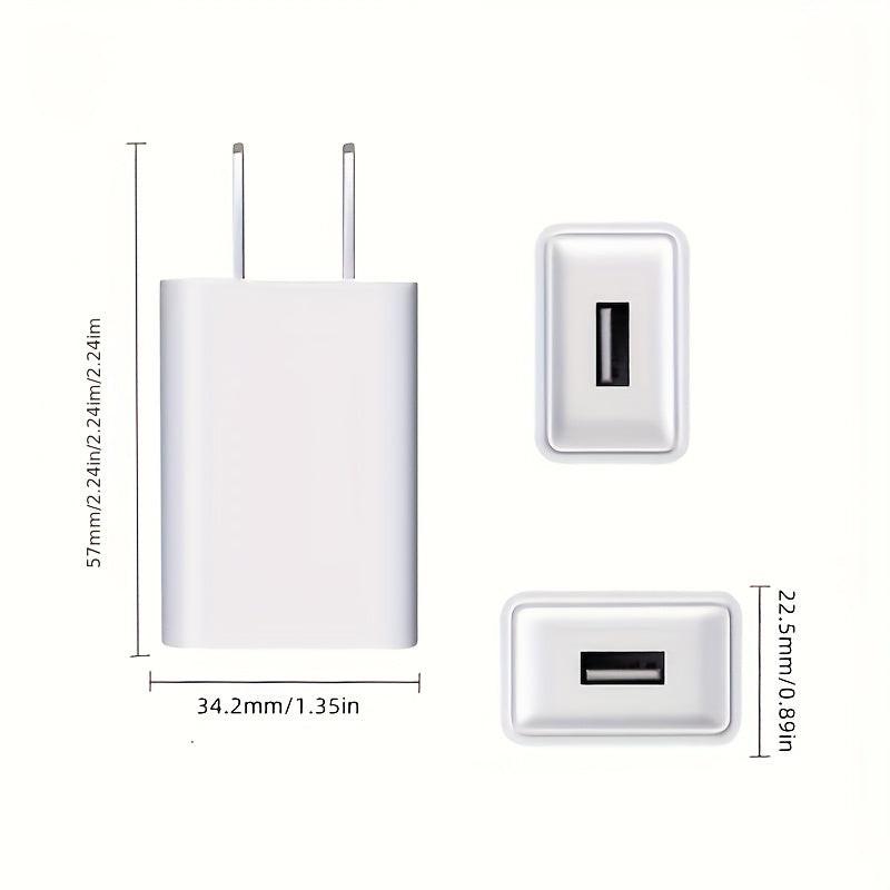 1-Pack USB Wall Charger Block 5V1A | Portable Travel Power Adapter Plug for iPhone/iPad/Samsung/HTC/LG/Nokia, Lightweight, Travel-Friendly, Operates on 110V/220V - Buy online at  Vibe In Cart.
