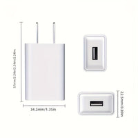 1-Pack USB Wall Charger Block 5V1A | Portable Travel Power Adapter Plug for iPhone/iPad/Samsung/HTC/LG/Nokia, Lightweight, Travel-Friendly, Operates on 110V/220V - Buy online at  Vibe In Cart.