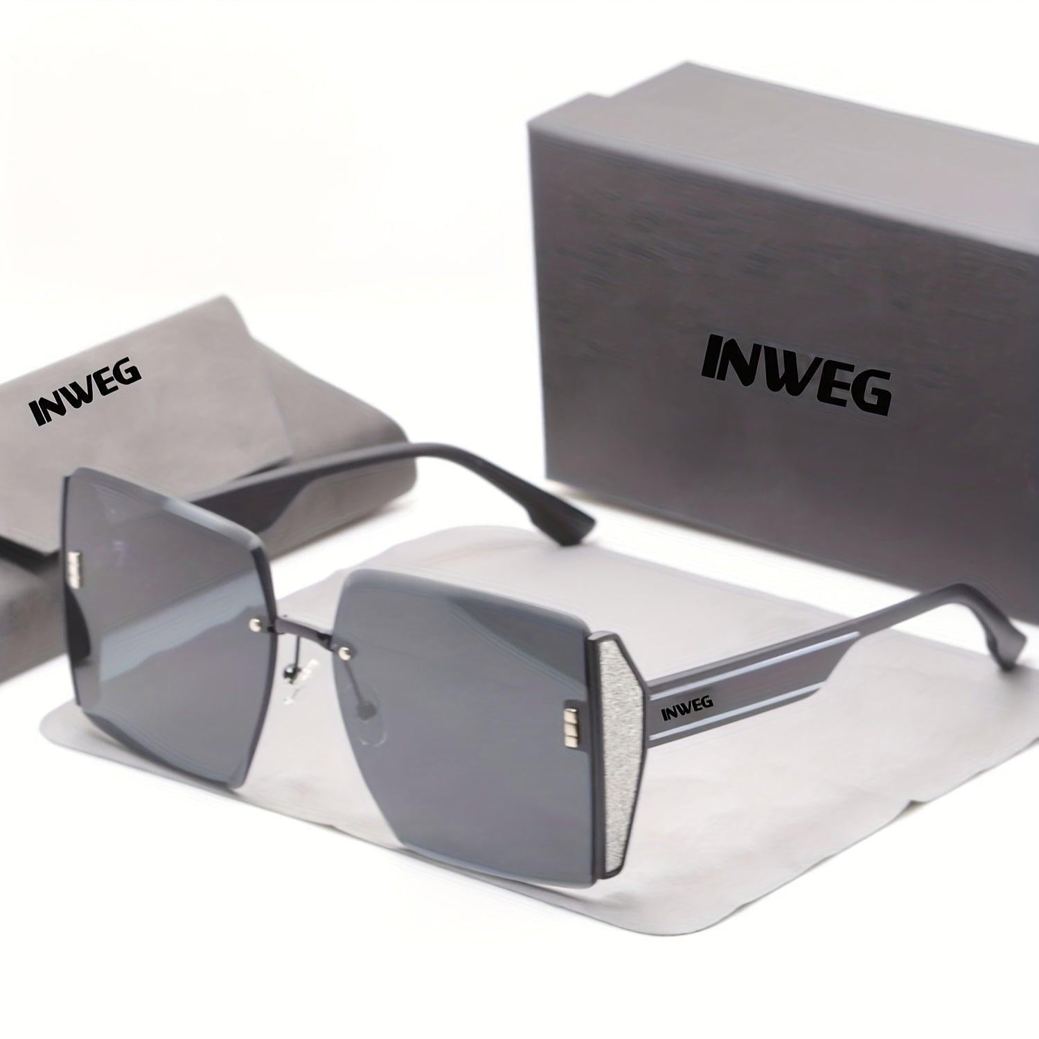 INWEG Trendy Oversized Glasses, Shades for Women, Large Frame Glasses with UV400 Protection for Driving, Beach Activities, And Everyday Fashion, Retro Square Glasses for Women, Trendy Large Frame Glasses - Buy online at  Vibe In Cart.