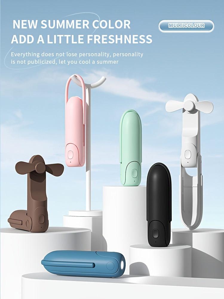 Compact And Portable Mini Fan That Folds, Featuring a High-Capacity, Extended Usage Time, Powerful Airflow, And Multifunctional Capabilities Including an Emergency Power Bank And Flashlight. Ideal for Outdoor Activities, Camp - Buy online at  Vibe In Cart.