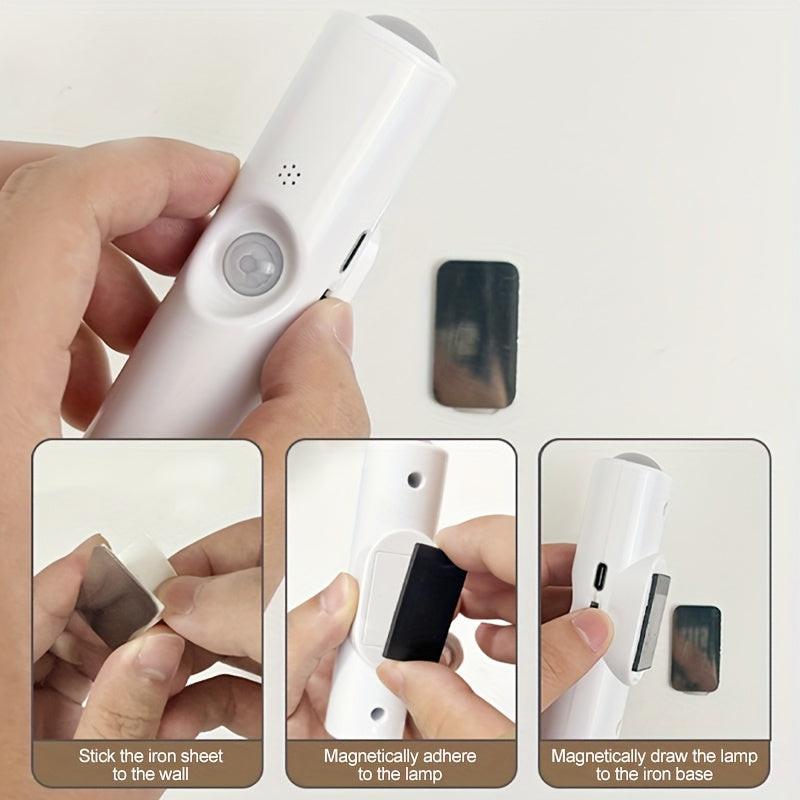 [USB Rechargeable LED] 1pc/2pcs/4pcs Motion Sensor Night Light, Magnetic Wall Light, Detachable Wall-Mounted Lighting with Lens, Up and Down Illumination, USB Rechargeable LED Light, Wireless Stair Light, Indoor Wooden Wall L - Buy online at  Vibe In Cart.