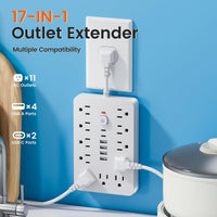 1pc Multi-Functional Surge Protection Power Strip With USB Port - 11 AC Outlets With 4 USB-A Ports And 2 Type-C Ports And Short Cord/5 FT/10 FT Extension Cord - For Office, Study, Home, And School Use - Power Socket With Over - Buy online at  Vibe In Cart.