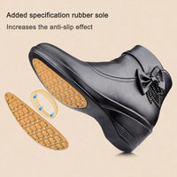 Fashion Winter Women Ankle Boots PU Leather Female Thick Plush Warm Snow Boots Mother Waterproof Non-slip Booties Luxury - Buy online at  Vibe In Cart.